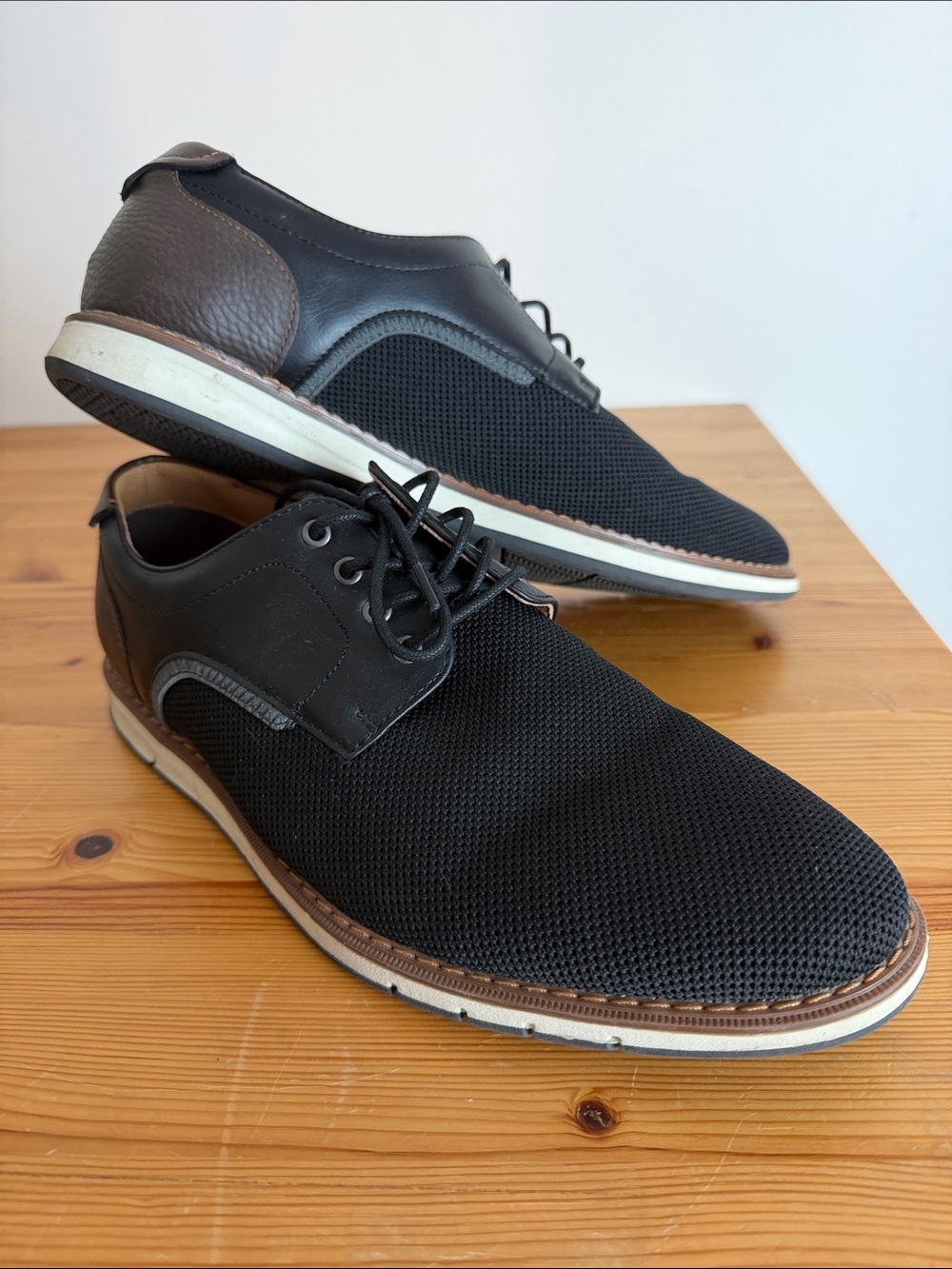 Mix No. 6 Black Mesh & Brown Accent Derby Oxfords